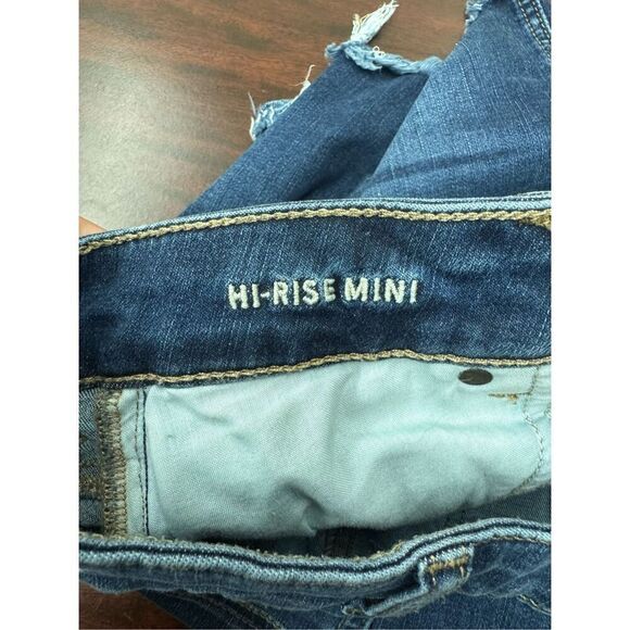 American Eagle Next Level Stretch Hi-Rise Denim Mini Skirt Size 4 - Picture 4 of 9